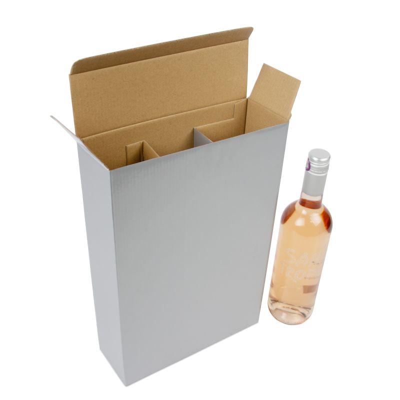 Cardboard wine bottle boxes